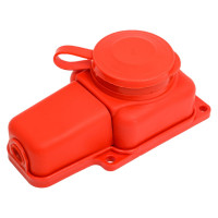 Штепсельная колодка Volsten Sb1-M1Z Red IP54 красная с заземлением модель РП 16-131 14437