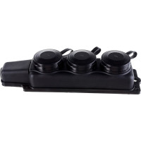 Штепсельная колодка Volsten Sb1-M3Z Black IP54 3 места черная с заземлением модель РП 16-334 14436