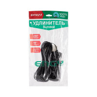 Удлинитель Engy Эконом 7 метров, 3 розетки, черный 186749