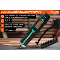 Аккумуляторная отвертка Sturm CD3404U2