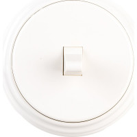 1-клавишный тумблерный выключатель Bylectrica 10А открытой установки, серия РЕТРО, бежевый, А110-2203 бежевый