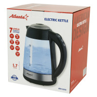 Электрический стеклянный чайник Atlanta ATH-2535 black