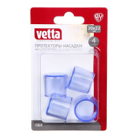 Протекторы-насадки на ножки стула VETTA ПВХ 20x22 мм, 4 шт. 639-009