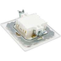 1-клавишный выключатель Bylectrica скрытой установки с подсветкой, серия СТИЛЬ, белый, С110-813