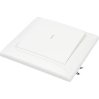 1-клавишный выключатель Bylectrica скрытой установки с подсветкой, серия СТИЛЬ, белый, С110-813