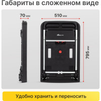 Складная платформенная тележка Magna Cart алюминий, сталь, пластик, грузоподъемность 200 кг FF-XL