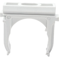 Крепеж-клипса для труб Урал ПАК белая, d25 мм, 10 шт. АТ-20125-010