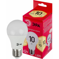Светодиодная лампа ЭРА LED A60-10W-827-E27 R диод, груша, 10Вт, теплый свет, E27 Б0049634