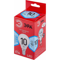 Светодиодная лампа ЭРА RED LINE LED P45 10W 840 E14 R E14 10Вт шар, нейтральная белая Б0050233