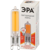 Светодиодная лампа ЭРА STD LED JCD 6W GL827G9 6Вт капсула, теплая белая Б0049085