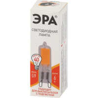 Светодиодная лампа ЭРА STD LED JCD 6W GL827G9 6Вт капсула, теплая белая Б0049085
