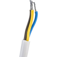 Сетевой шнур с вилкой ЭРА U-3x1,5-5m-W с заземлением 5м ПВС 3x1,5мм2 белый Б0048710