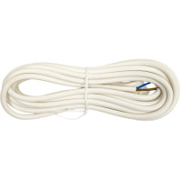 Сетевой шнур с вилкой ЭРА U-3x1-5m-W с заземлением 5м ПВС 3x1мм2 белый Б0048702