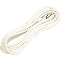 Сетевой шнур с вилкой ЭРА U-3x1-5m-W с заземлением 5м ПВС 3x1мм2 белый Б0048702