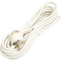 Сетевой шнур с вилкой ЭРА U-3x1-5m-W с заземлением 5м ПВС 3x1мм2 белый Б0048702