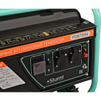 Бензогенератор Sturm 3500 ВА, AVR (Авто. Рег.Напр.), ручн старт, 42 кг, бак 15л PG8735N