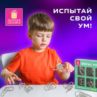 Головоломки металлические ЗОЛОТАЯ СКАЗКА уровень сложности ПРОФИ 6 шт. 662090