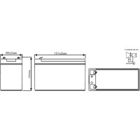 Аккумуляторная батарея LFA FB7.2-12 12В, 7.2 Ач УТ-00001355