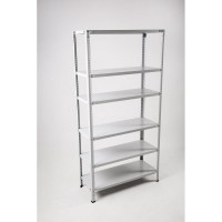 Стеллаж ООО ФУРАМА СТФ 2000x700x400 мм, 6 полок, серый СТФ207040-6
