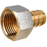 Штуцер (внутренняя резьба 1/2" - елочка 14 мм; латунь никелированная) SANTRADE 1439