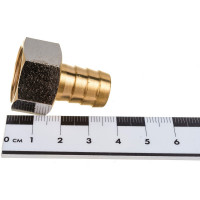 Штуцер (внутренняя резьба 1/2" - елочка 14 мм; латунь никелированная) SANTRADE 1439