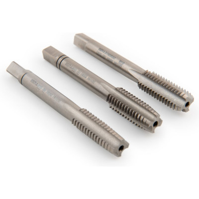 Ручные метчики GSR M10х1,5 HSSG DIN352 6H набор 3 шт для глухих и сквозных отверстий  B00105230
