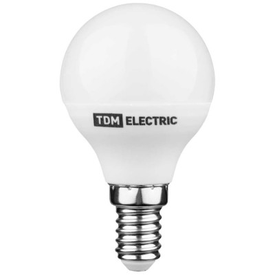 Светодиодная лампа TDM ELECTRIC FG45-6 Вт-230 В-4000 К–E14 "Лампа-ДИММЕР" SQ0340-0200