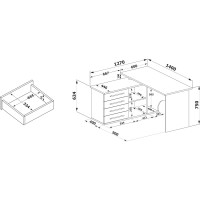 Компьютерный стол СОКОЛ левый белый КСТ-109Л КСТ109ЛБ6