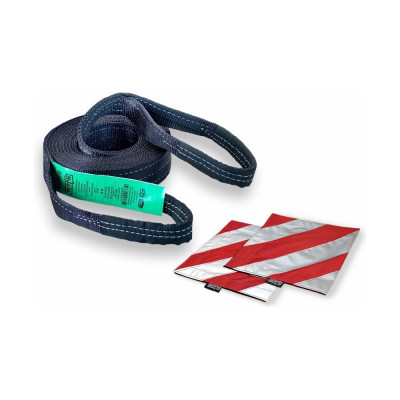 Буксировочный динамический трос HITCH PROFESSIONAL лента 10т, 6 м, петля-петля SZ071510