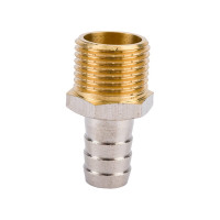 Штуцер (внешняя резьба 1/2" - елочка 14 мм; латунь никелированная) SANTRADE 1429