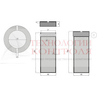 Пенал для ключей ТПК Технологии Контроля алюминиевый d-40 h-180 24141