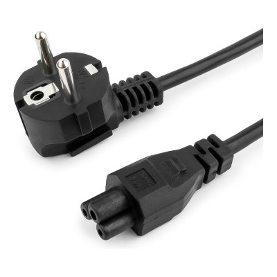 Кабель питания Cablexpert 1м, Schuko- C13, VDE, 10А, черный, с заземлением, пакет PC-186-VDE-1M
