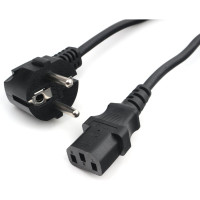Кабель питания Cablexpert 1м, Schuko- C13, VDE, 10А, черный, с заземлением, пакет PC-186-VDE-1M