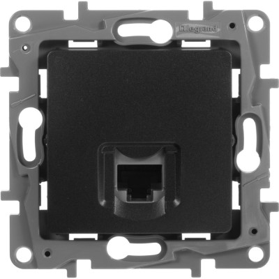 Legrand Розетка компьютерная RJ45 категория 5e UTP Legrand Etika антрацит 672641