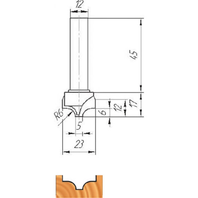 Фреза МебельДрев ФК 0455 4627198885484