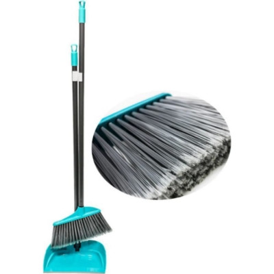 GoGo Комп-т ПВХ совок с метлой голубой, ручка метал. 85 см 60056 BLUE