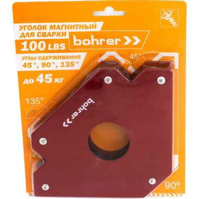 Уголок магнитный для сварки Bohrer М6 71340610