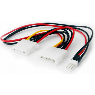 Cablexpert Кабель питания CC-PSU-5, для вентилятора 12V, molex -> molex + 3pin, 15смCC-PSU-5