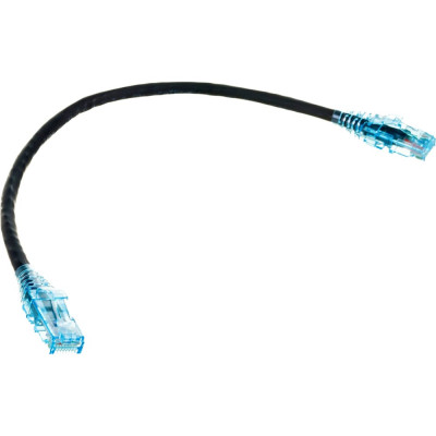 Патч-корд Hyperline PC-LPM-UTP-RJ45-RJ45-C6-0.3M-LSZH-BK 230182