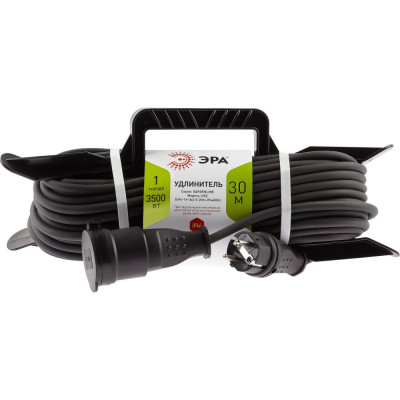 ЭРА Удлинитель силовой UFx-1e-3x2,5-30m-IP44 KG на рамке с/з 1 розетка 30 м КГ 3х2,5 Б0050872