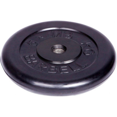 Barbell Диск обрезиненный d 31 мм чёрный 5,0 кг 437