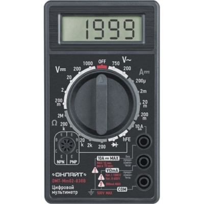 Мультиметр ОНЛАЙТ OMT-Mm02-830B 82971