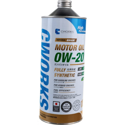 Моторное масло CWORKS SUPERIA MOTOR OIL 0W-20 SP/GF-6A A11SR1001