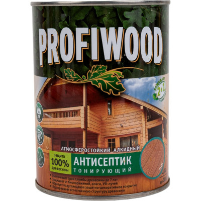 Тонирующий атмосферостойкий алкидный антисептик Profiwood 3912