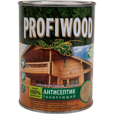 Profiwood Антисептик тонирующий атмосферостойкий алкидный дуб 0.8 л 0.7 кг 3888