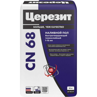 Церезит СN 68/25 Смесь самовыравнив. 1-15 мм Россия 1668617