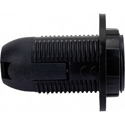 Патрон DORI Е-14 термостойкий пластик, с кольцом, черный 45847