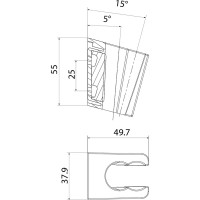 IDDIS Держатель для лейки графитовый 080 080GL00i53