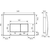 IDDIS Комплект 2 в 1: инсталляция и клавиша смыва Optima Home OPH00GCi32K
