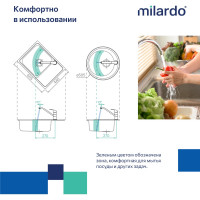 Milardo Смеситель для кухни черный матовый Meal M02BLR0M05